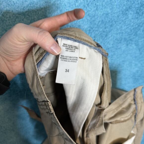 Lucky Brand Men’s Jeans Size 34 Tan Khaki Straight Leg Pants Fits 34x31 - Picture 15 of 16